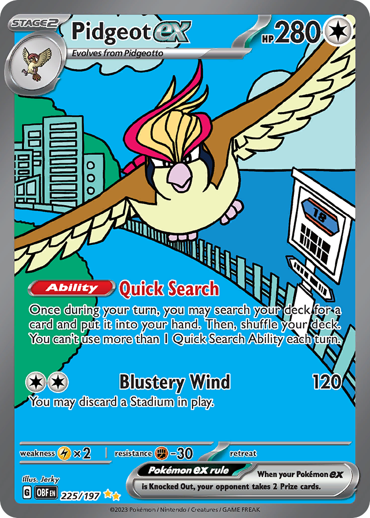 Pidgeot ex - 225/197 Obsidian Flames