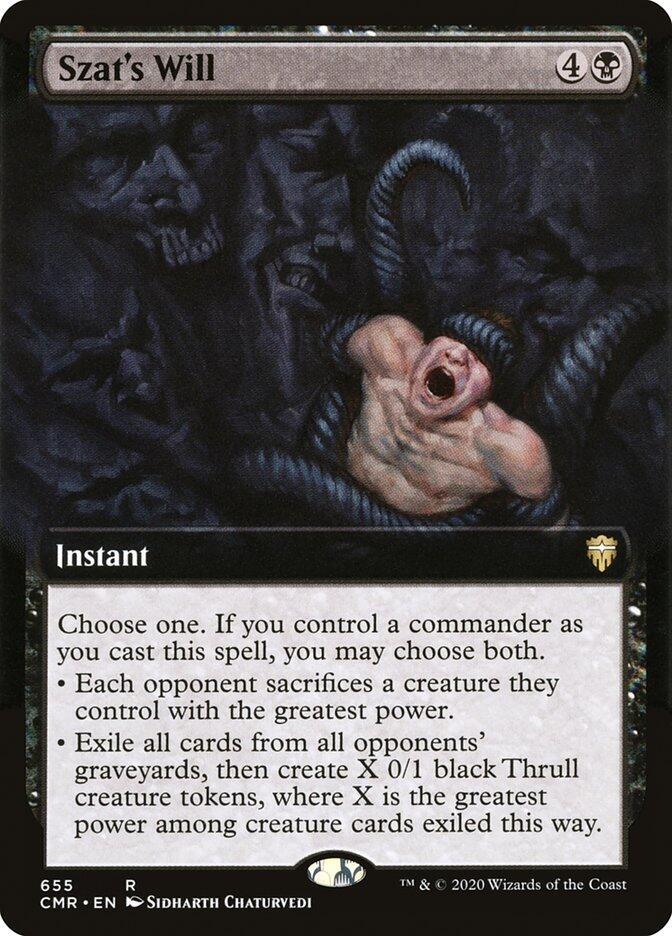 Szat's Will (Extended Art) [Commander Legends] 655
