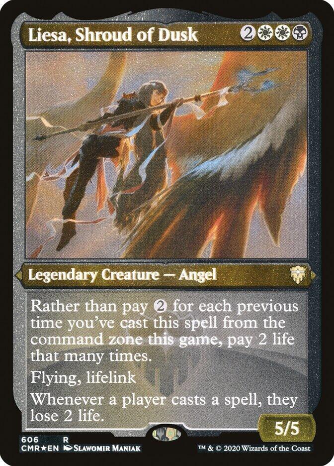 Liesa, Shroud of Dusk (Foil Etched) [Commander Legends] 606