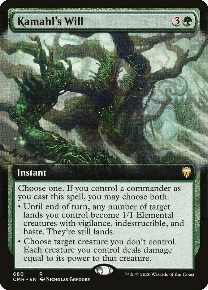 Kamahl's Will (Extended Art) [Commander Legends] 680