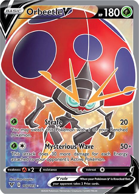 Orbeetle V (Full Art) [SWSH04: Vivid Voltage] 166/185