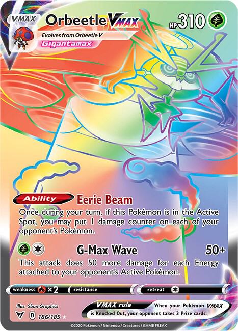 Orbeetle VMAX (Secret) [SWSH04: Vivid Voltage] 186/185