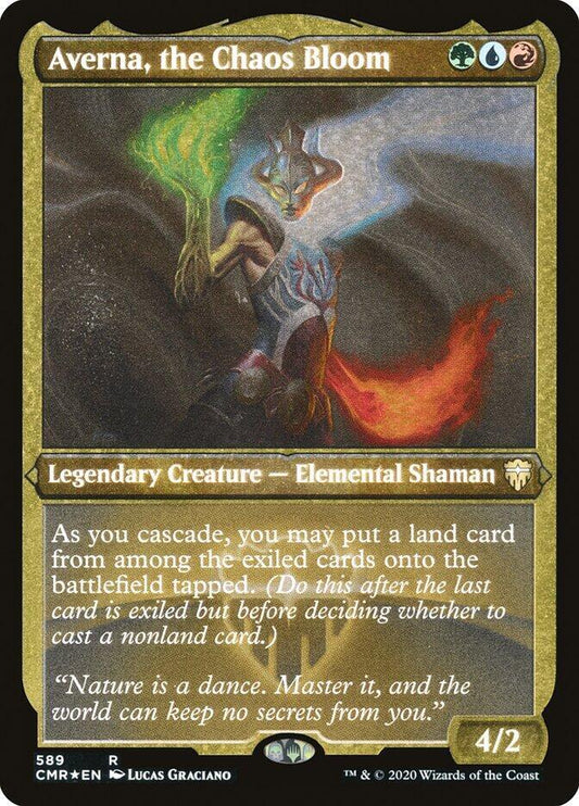 Averna, the Chaos Bloom (Foil Etched) [Commander Legends] 589