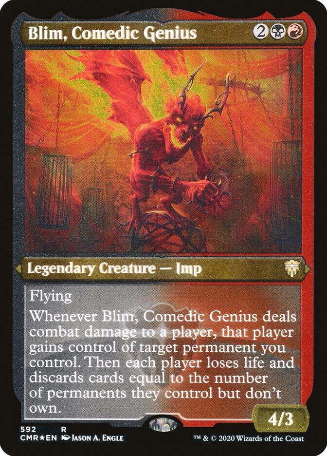 Blim, Comedic Genius (Foil Etched) [Commander Legends] 592