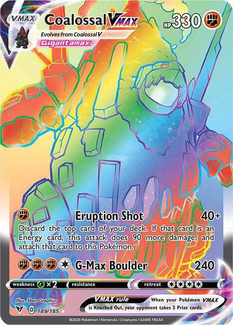 Coalossal VMAX (Secret) [SWSH04: Vivid Voltage] 189/185