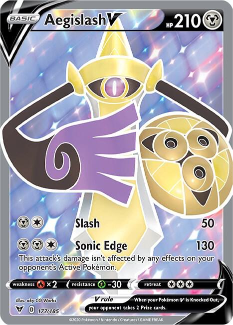 Aegislash V (Full Art) [SWSH04: Vivid Voltage] 177/185