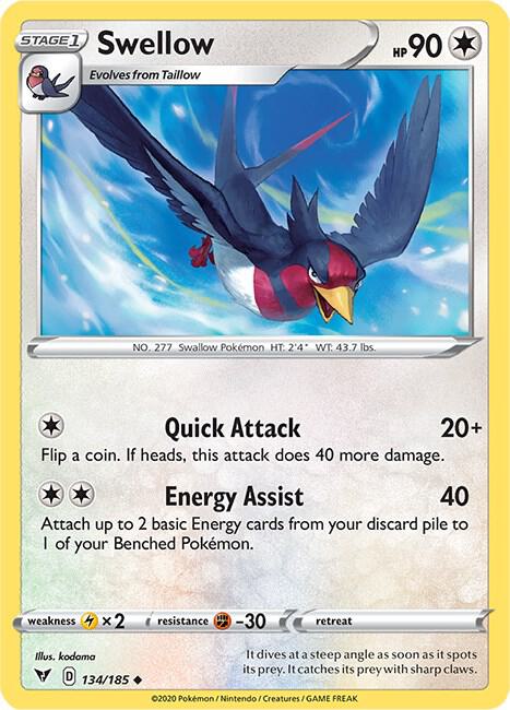 Swellow [SWSH04: Vivid Voltage] 134/185