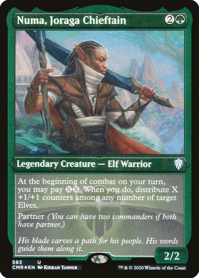 Numa, Joraga Chieftain (Foil Etched) [Commander Legends] 583