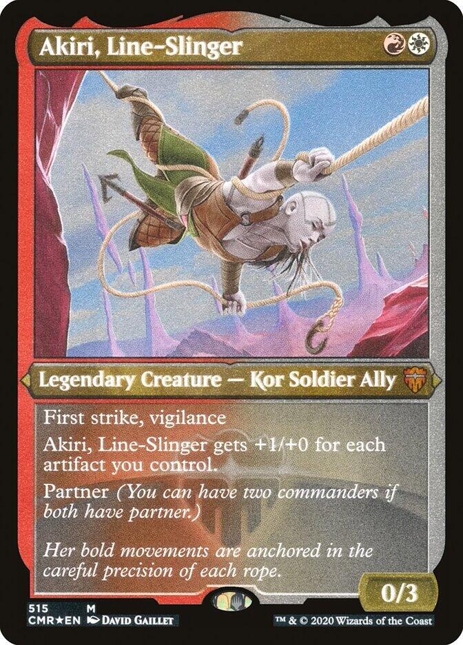 Akiri, Line-Slinger (Foil Etched) [Commander Legends] 515