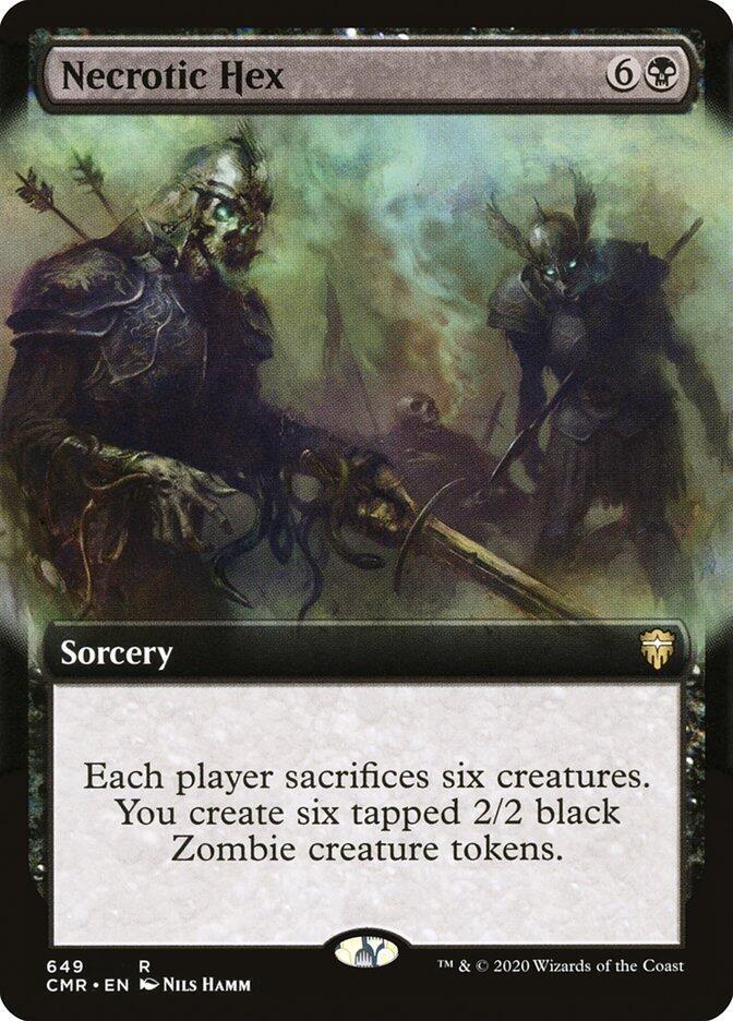 Necrotic Hex (Extended Art) [Commander Legends] 649