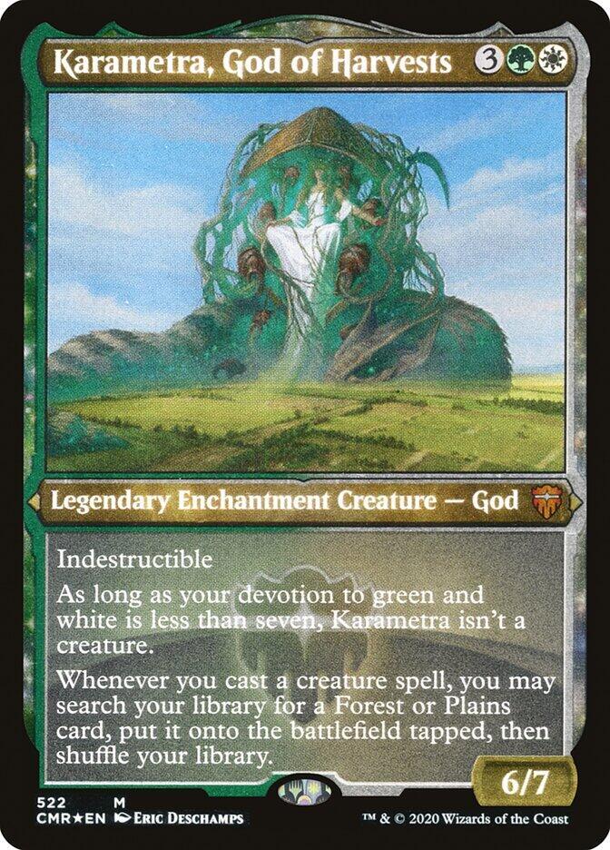 Karametra, God of Harvests (Foil Etched) [Commander Legends] 522