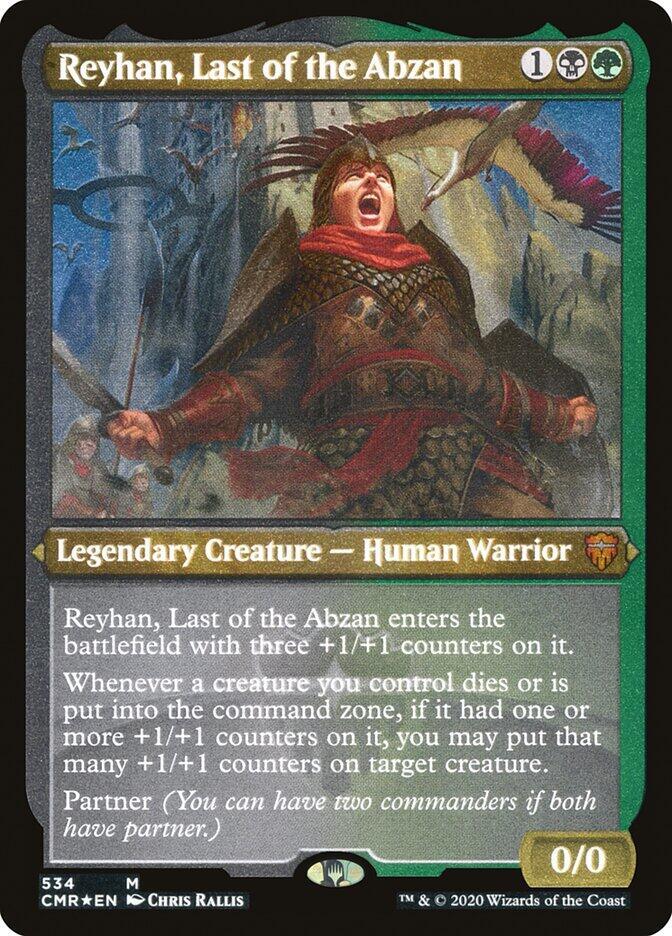 Reyhan, Last of the Abzan (Foil Etched) [Commander Legends] 534