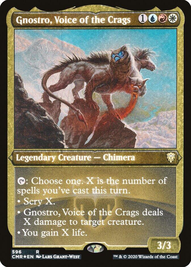 Gnostro, Voice of the Crags (Foil Etched) [Commander Legends] 596