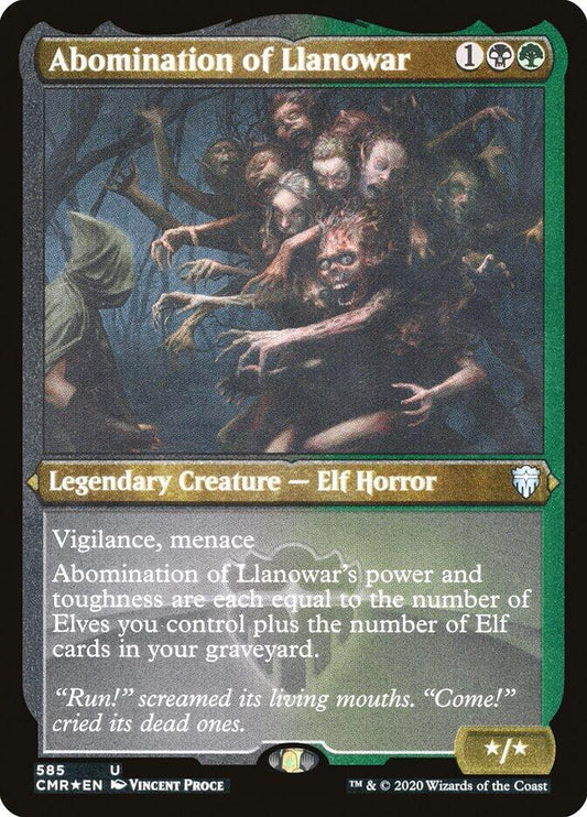 Abomination of Llanowar (Foil Etched) [Commander Legends] 585