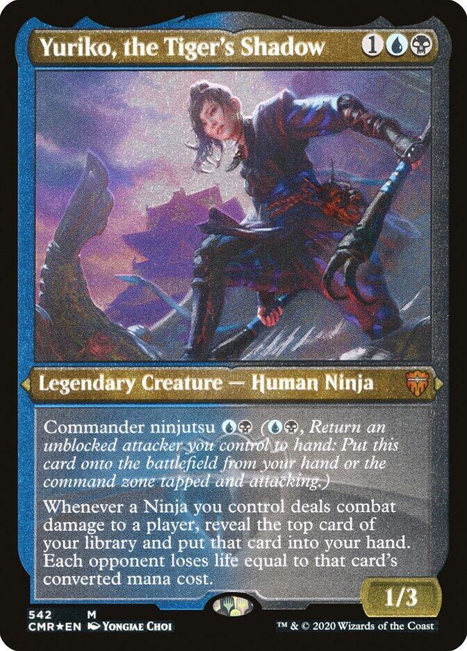 Yuriko, the Tiger's Shadow (Foil Etched) [Commander Legends] 542
