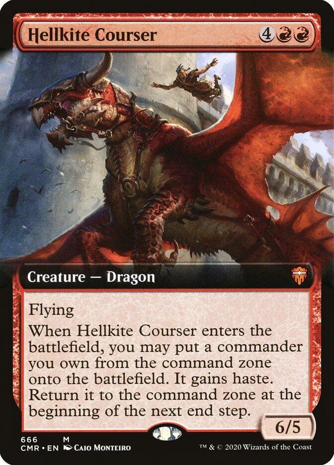 Hellkite Courser (Extended Art) [Commander Legends] 666
