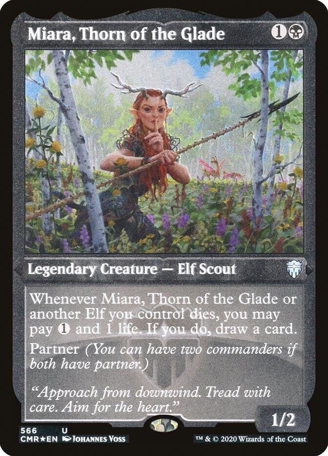 Miara, Thorn of the Glade (Foil Etched) [Commander Legends] 566