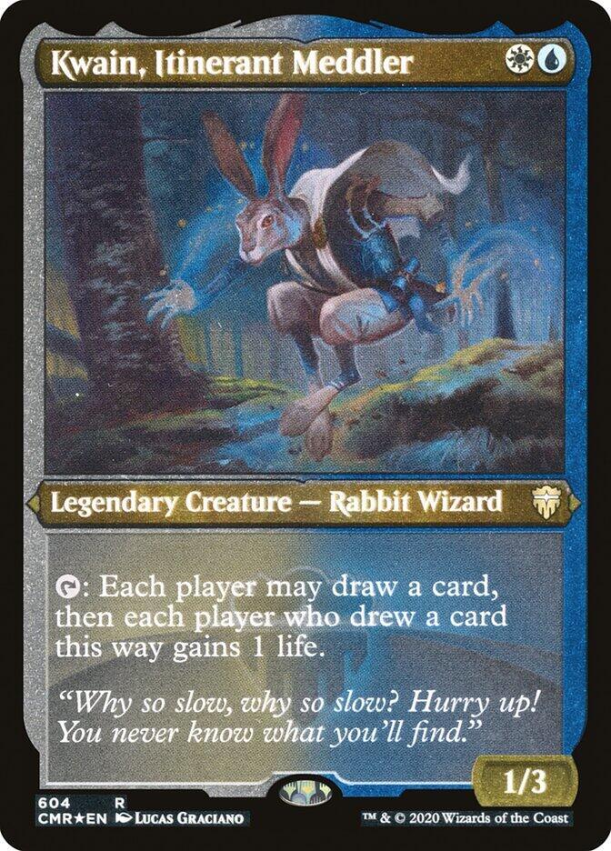 Kwain, Itinerant Meddler (Foil Etched) [Commander Legends] 604