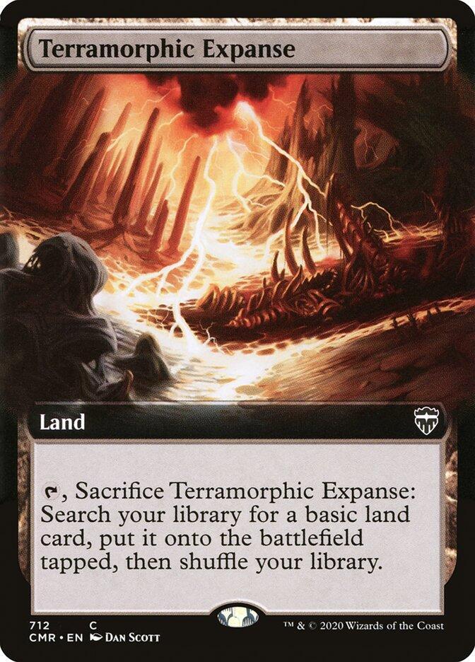 Terramorphic Expanse (Extended Art) [Commander Legends] 712