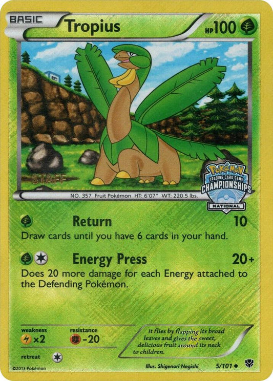 Tropius - 5/101 (National Championships) [Staff] [League & Championship Cards] 005/101