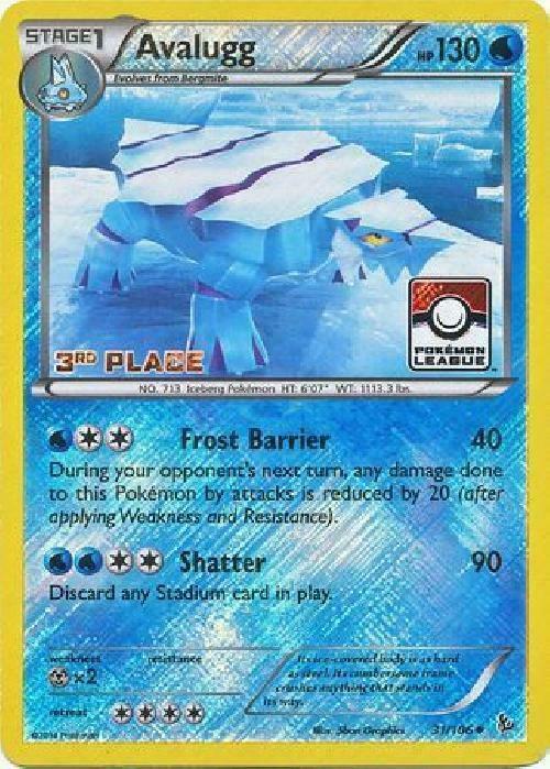 Avalugg - 31/106 (Pokemon League) [3rd Place] [League & Championship Cards] 031/106