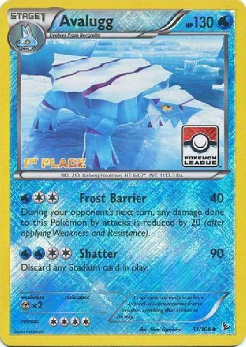 Avalugg - 31/106 (Pokemon League) [1st Place] [League & Championship Cards] 031/106