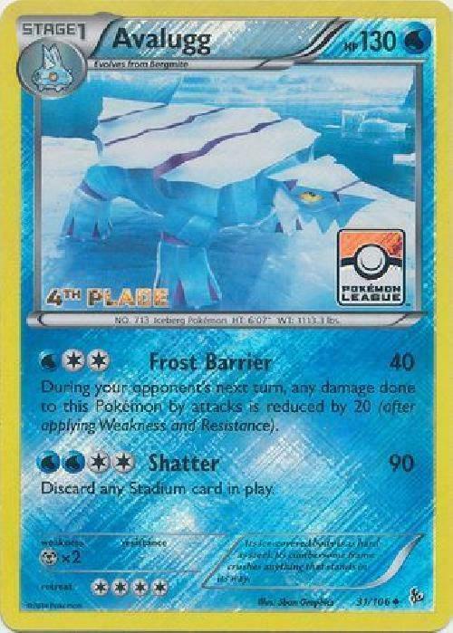 Avalugg - 31/106 (Pokemon League) [4th Place] [League & Championship Cards] 031/106