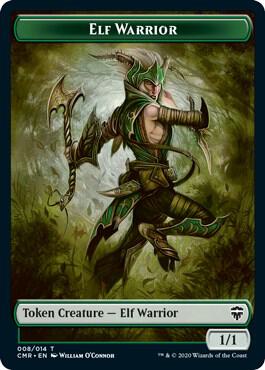 Elf Warrior // Rock Double-Sided Token [Commander Legends] 8 // 11