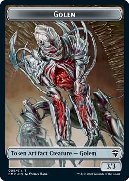 Golem // Thrull Double-Sided Token [Commander Legends] 9 // 5