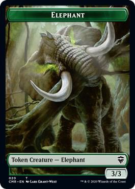 Elephant // Soldier Double-Sided Token [Commander Legends] 20 // 16