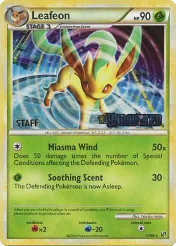 Leafeon - 17/90 (Prerelease) [Staff] [Nintendo Promos] 17/90