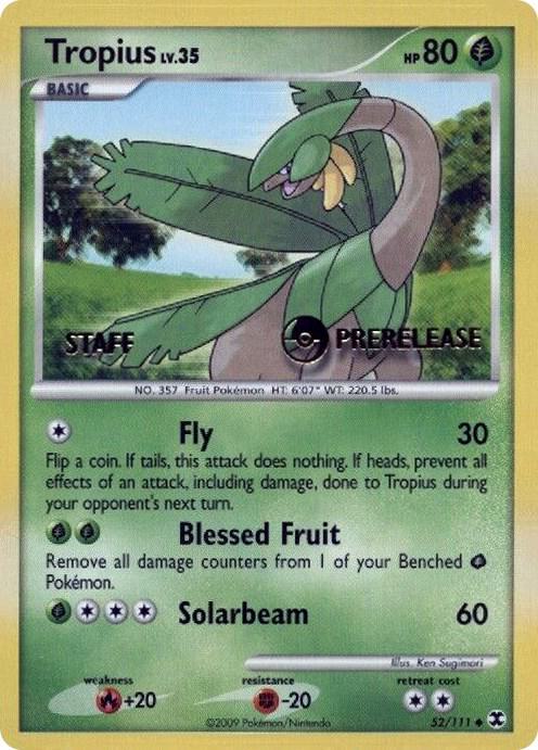 Tropius - 52/111 (Prerelease) [Staff] [Nintendo Promos] 52/111