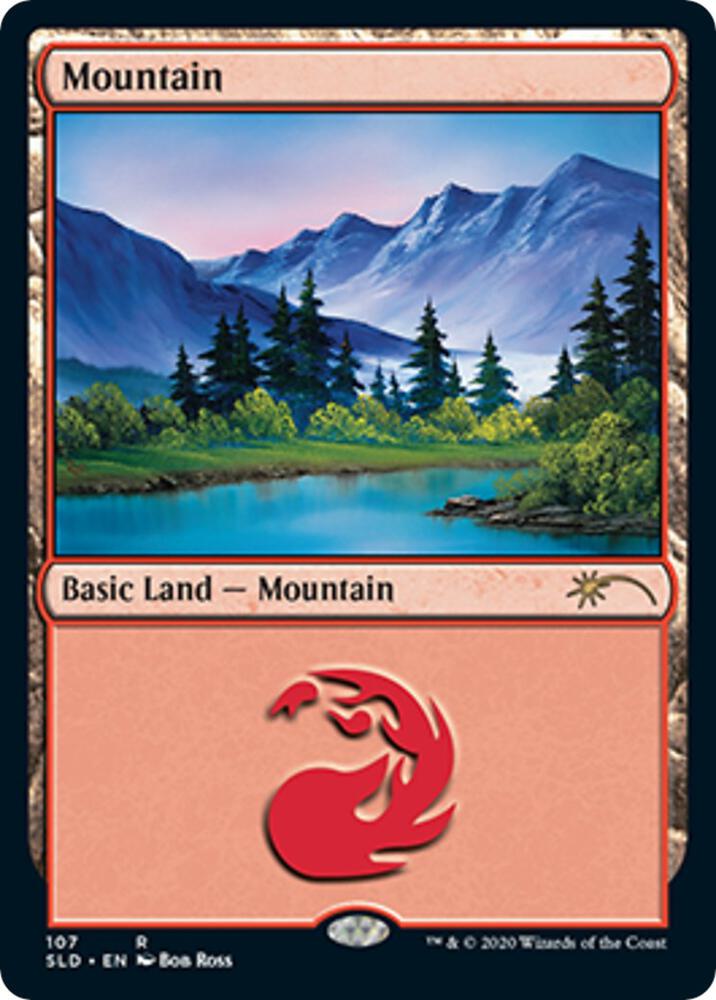 Mountain (107) (Bob Ross) [Secret Lair Drop Series] 107