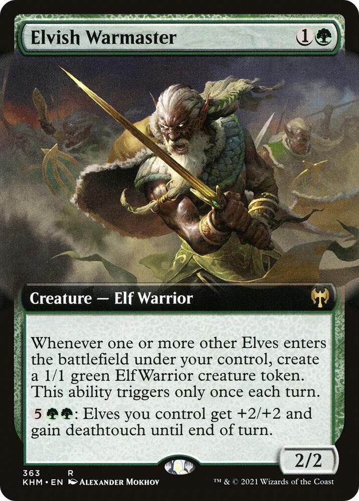 Elvish Warmaster (Extended Art) [Kaldheim] 363