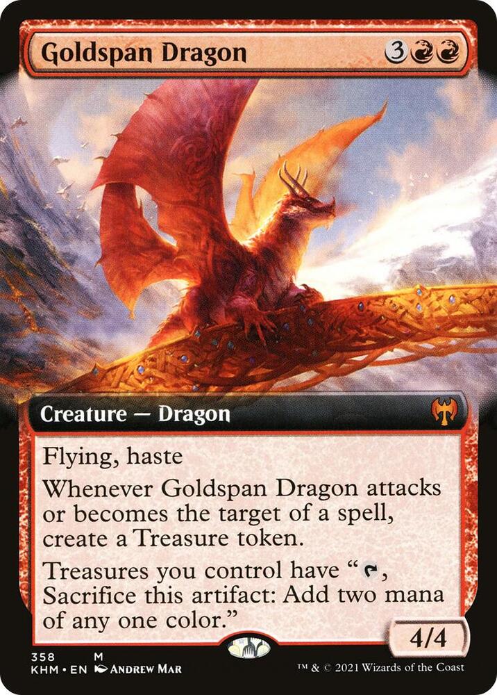 Goldspan Dragon (Extended Art) [Kaldheim] 358