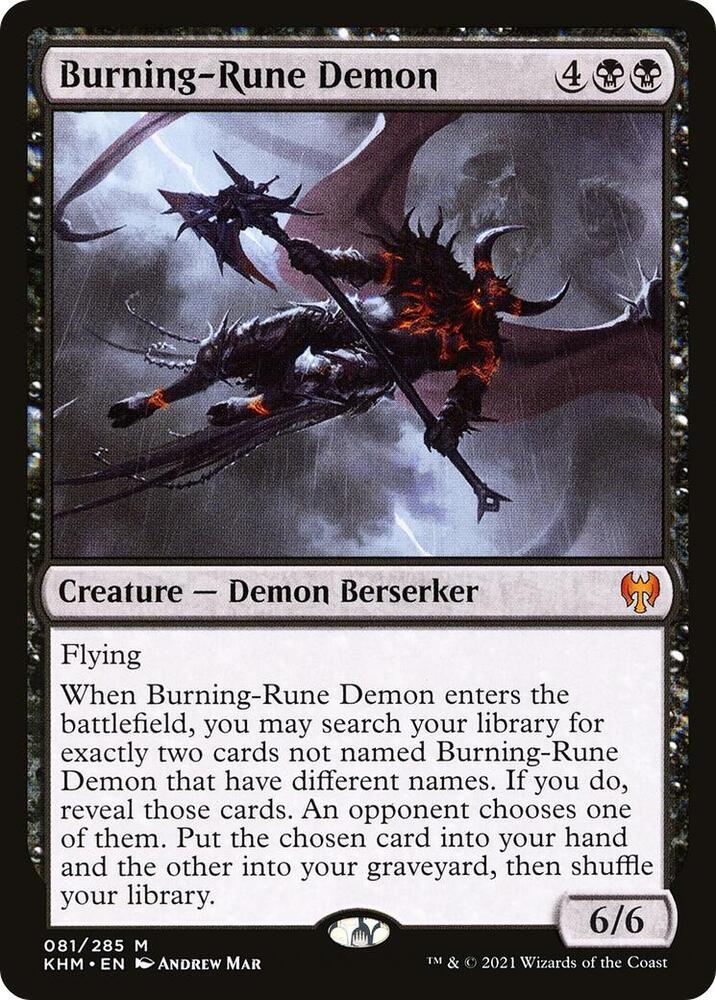 Burning-Rune Demon [Kaldheim] 81
