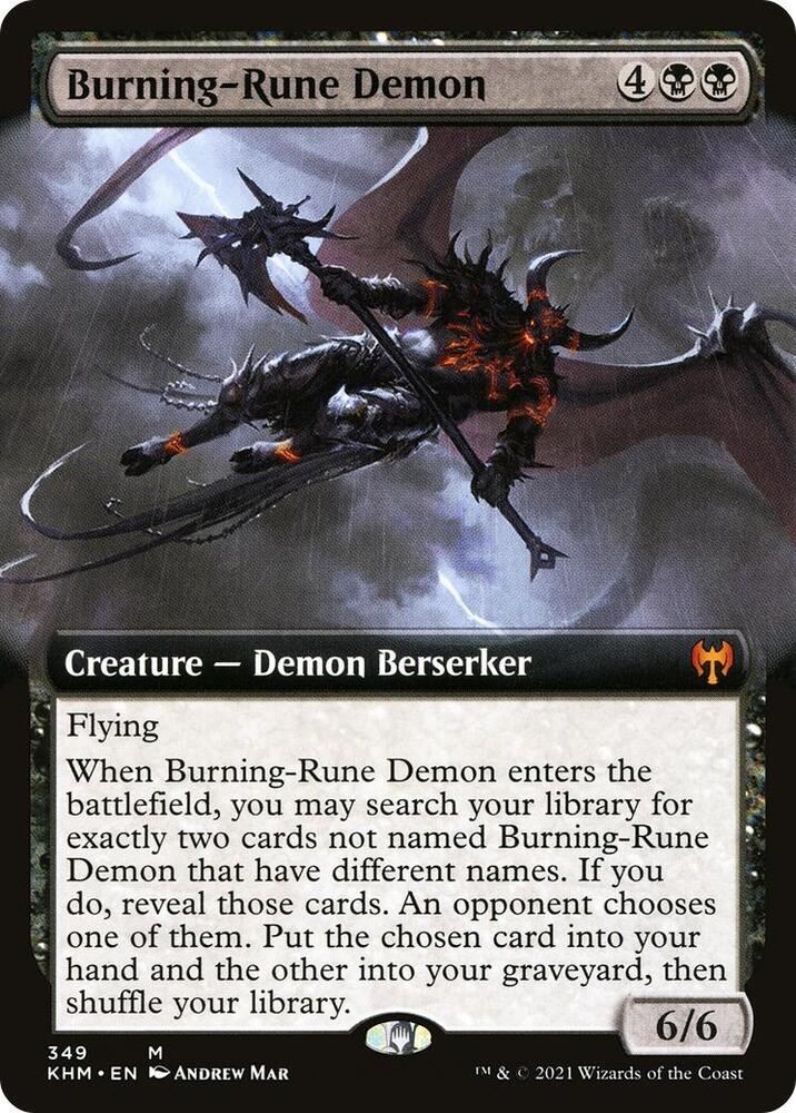 Burning-Rune Demon (Extended Art) [Kaldheim] 349