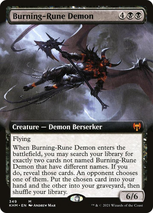 Burning-Rune Demon (Extended Art) [Kaldheim] 349