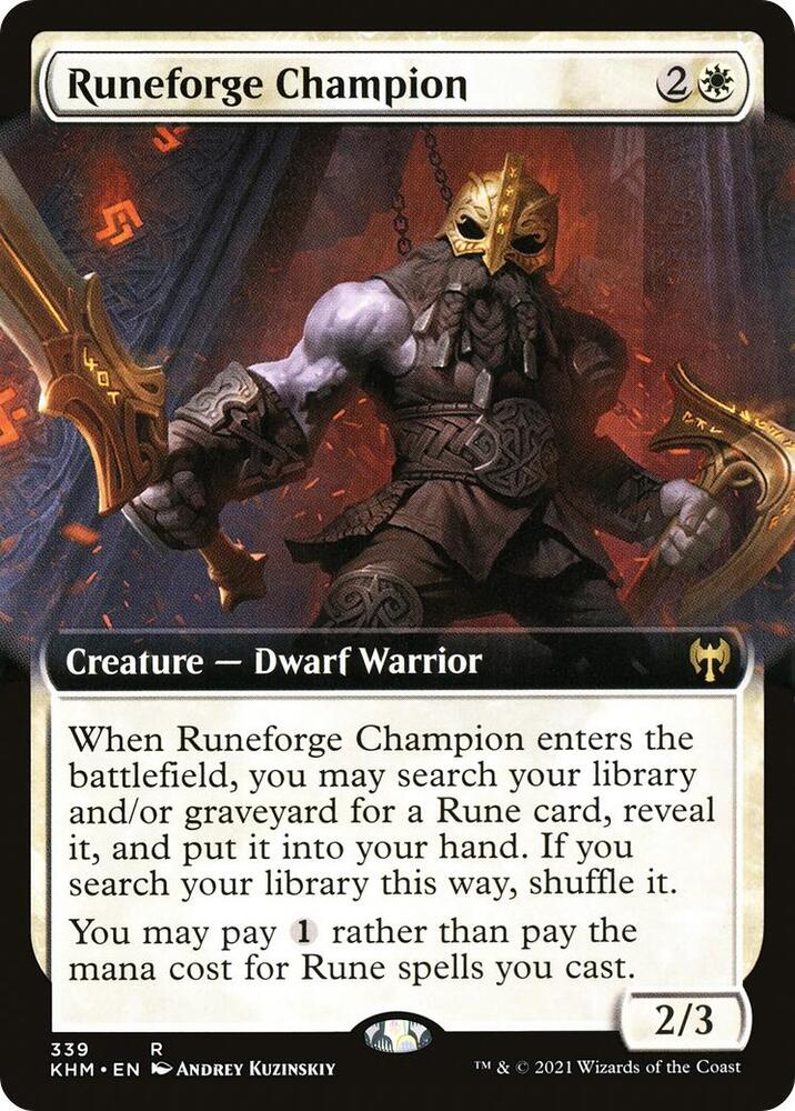 Runeforge Champion (Extended Art) [Kaldheim] 339