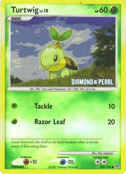 Turtwig - 103/130 [Diamond & Pearl] [Burger King Promos] 103/130