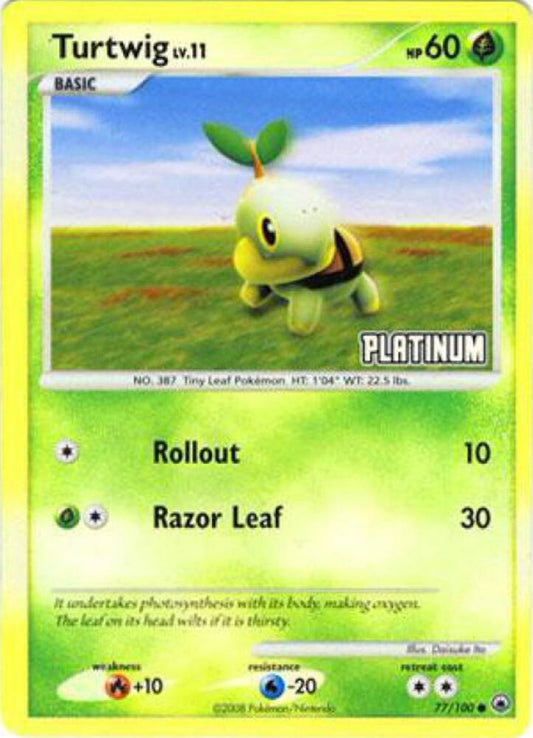 Turtwig - 77/100 [Platinum] [Burger King Promos] 077/100