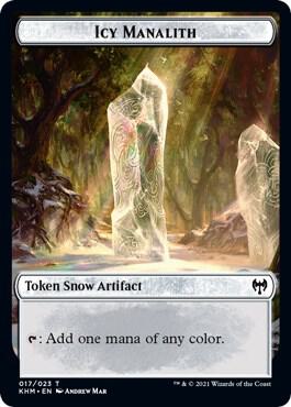Icy Manalith Token [Kaldheim] 17