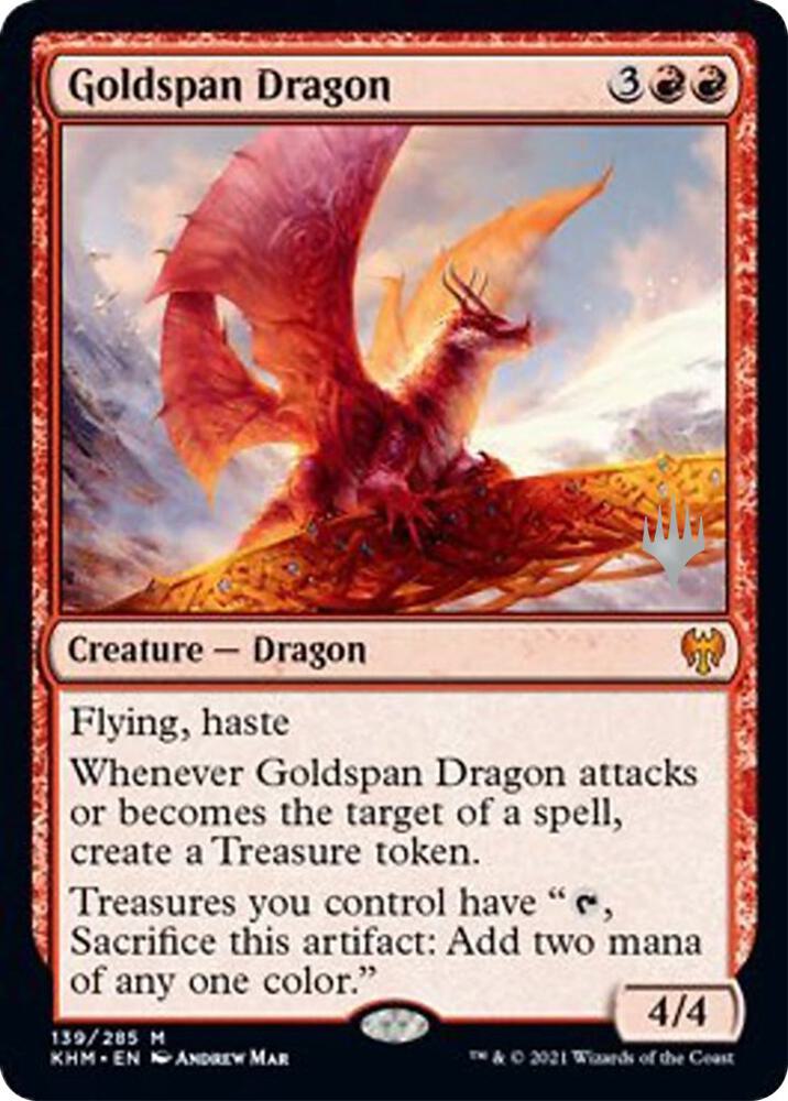 Goldspan Dragon [Promo Pack: Kaldheim] 139