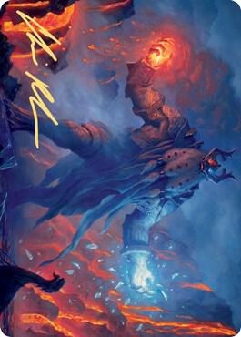 Aegar, the Freezing Flame Art Card (Gold-Stamped Signature) [Art Series: Kaldheim] 55