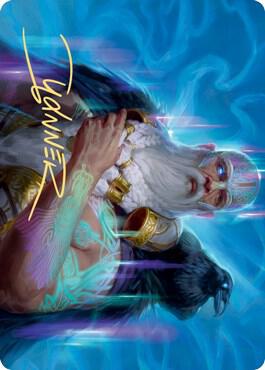 Alrund, God of the Cosmos Art Card (Gold-Stamped Signature) [Art Series: Kaldheim] 9