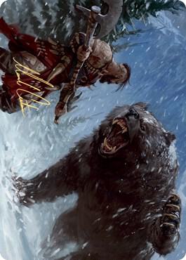 Blizzard Brawl Art Card (Gold-Stamped Signature) [Art Series: Kaldheim] 41