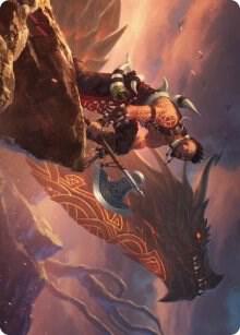 Dragonkin Berserker Art Card [Art Series: Kaldheim] 32