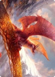 Goldspan Dragon Art Card [Art Series: Kaldheim] 35
