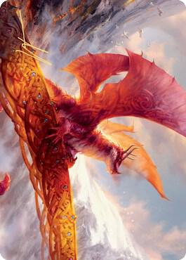 Goldspan Dragon Art Card (Gold-Stamped Signature) [Art Series: Kaldheim] 35