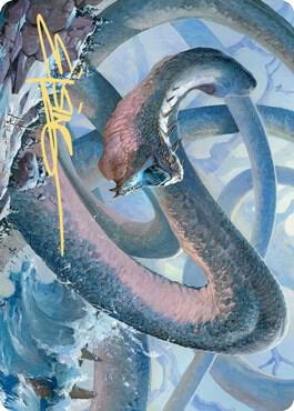 Koma, Cosmos Serpent Art Card (60/81) (Gold-Stamped Signature) [Art Series: Kaldheim] 60